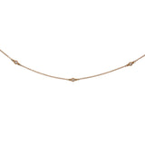 0.20ct 18k Rose Gold 16-18" Diamonds by the Yard Chain