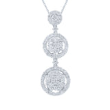 2.11ct 18k White Gold Diamond Pendant