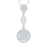 1.35ct 18k White Gold Diamond Pendant