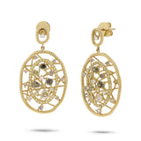 2.58ct 18k Yellow Gold Fancy Color Diamond Earring