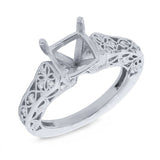 0.24ct 14k White Gold Diamond Semi-mount Ring