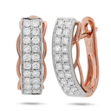 0.72ct 14k Two-tone Rose Gold Diamond Earring