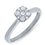 0.30ct 14k White Gold Diamond Cluster Lady's Ring