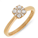 0.30ct 14k Yellow Gold Diamond Cluster Lady's Ring