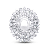 3.38ct 18k White Gold Diamond Semi-mount Ring