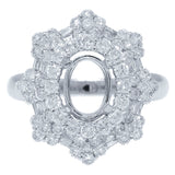 1.32ct 18k White Gold Diamond Semi-mount Ring