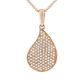 0.36ct 14k Yellow Gold Diamond Pave Pendant