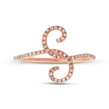 0.16ct 14k Rose Gold Diamond Lady's Ring Size 7