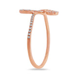 0.16ct 14k Rose Gold Diamond Lady's Ring Size 7