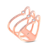 0.30ct 14k Rose Gold Diamond Lady's Ring Size 5