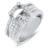 1.57ct 14k White Gold Diamond Semi-mount Ring