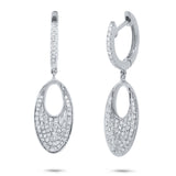 0.43ct 14k White Gold Diamond Pave Earring
