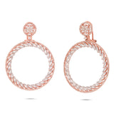 2.51ct 14k Two-tone Rose Gold Diamond Earring