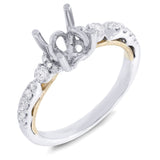 0.34ct 14k Two-tone Gold Diamond Semi-mount Ring