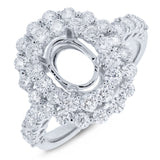 1.61ct 18k White Gold Diamond Semi-mount Ring