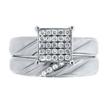 0.26ct 14k White Gold Diamond Wedding Set Pave