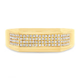 0.24ct 14k Yellow Gold Diamond Men's Ring