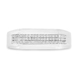 0.19ct 14k White Gold Diamond Men's Ring