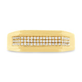 0.19ct 14k Yellow Gold Diamond Men's Ring