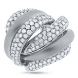 4.15ct 14k White Gold Diamond Bridge Ring