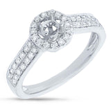 0.35ct 14k White Gold Diamond Semi-mount Ring