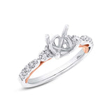 0.34ct 14k Two-tone Rose Gold Diamond Semi-mount Ring