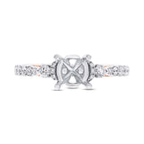 0.34ct 14k Two-tone Rose Gold Diamond Semi-mount Ring