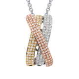 0.62ct 14k Three-tone Gold Diamond Pendant