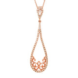 0.31ct 14k Rose Gold Diamond Pendant