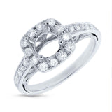 0.52ct 14k White Gold Diamond Semi-mount Ring