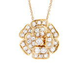 0.84ct 14k White Gold Diamond Flower Pendant