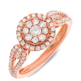 0.65ct 14k Rose Gold Diamond Lady's Ring