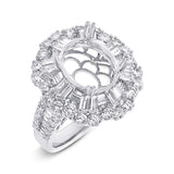 2.13ct 18k White Gold Diamond Semi-mount Ring