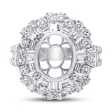 2.13ct 18k White Gold Diamond Semi-mount Ring