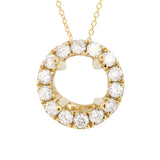 0.09ct 14k Yellow Gold Diamond Semi-mount Pendant
