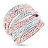 1.65ct 14k Two-tone Rose Gold Diamond Lady's Ring