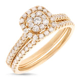 0.60ct 14k Yellow Gold Diamond Wedding Set