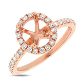 0.36ct 14k Rose Gold Diamond Semi-mount Ring