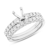 1.37ct 14k White Gold Diamond Semi-mount Ring 2-pc