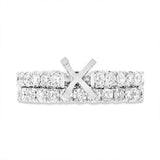 1.37ct 14k White Gold Diamond Semi-mount Ring 2-pc
