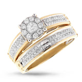 0.54ct 14k Yellow Gold Diamond Wedding Set