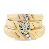 0.23ct 14k Yellow Gold Diamond Trio Set