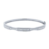 0.93ct 14k White Gold Diamond Bangle