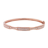 0.93ct 14k Rose Gold Diamond Bangle