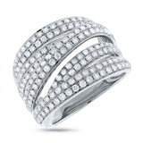 1.51ct 14k White Gold Diamond Bridge Ring