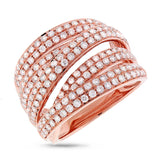 1.51ct 14k Rose Gold Diamond Bridge Ring