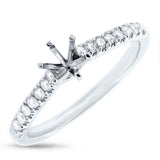 0.24ct 14k White Gold Diamond Semi-mount Ring