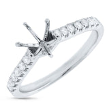 0.28ct 14k White Gold Diamond Semi-mount Ring