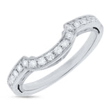 0.23ct 14k White Gold Diamond Shadow Band