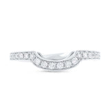 0.23ct 14k White Gold Diamond Shadow Band